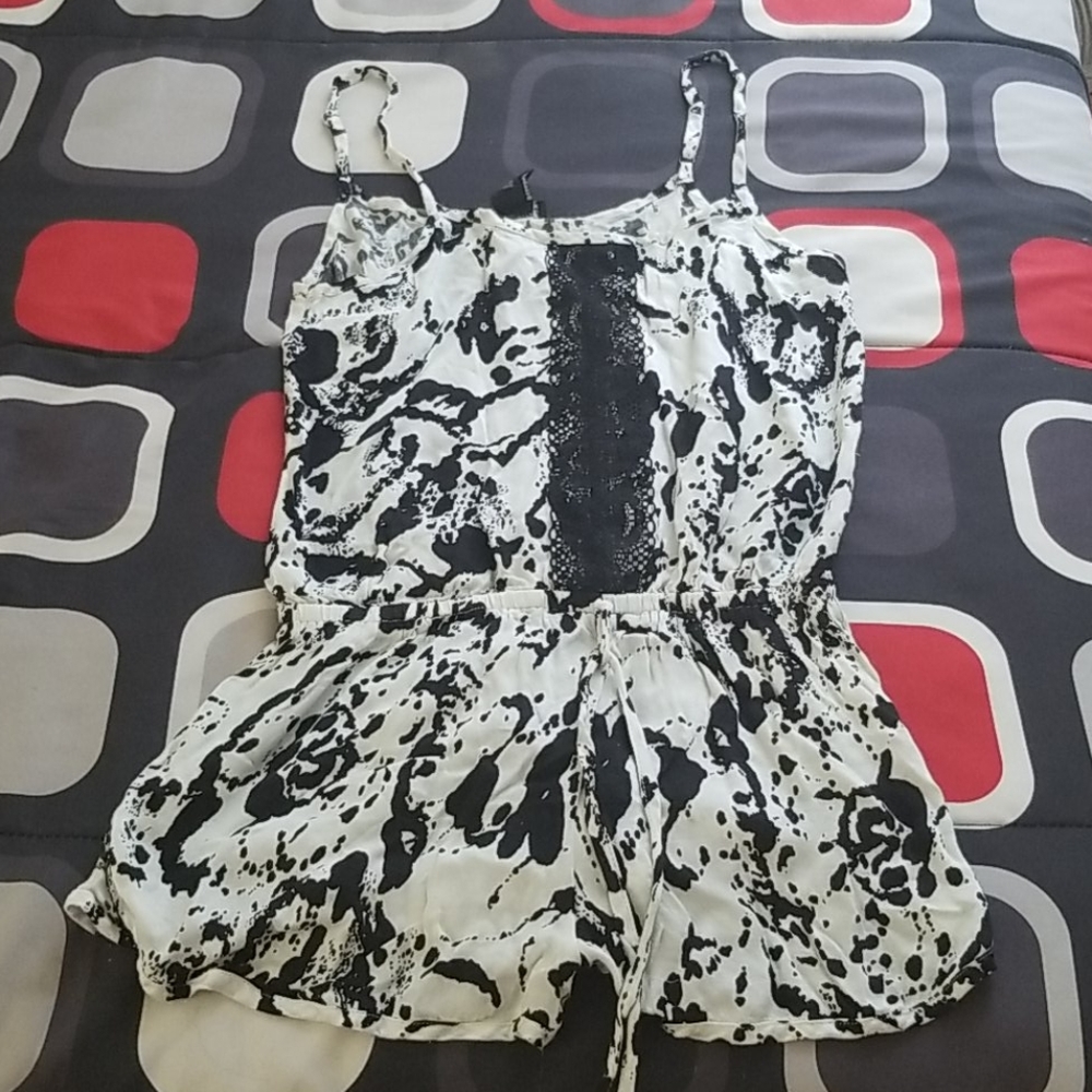 Black & White Romper